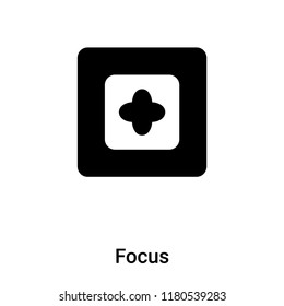Focus icon vector isolated on white background, logo concept of Focus sign on transparent background, filled black symbol