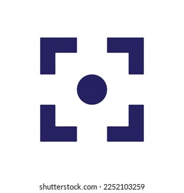 focus icon vector isolated on background