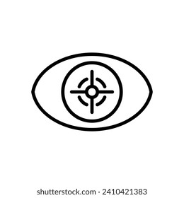 vector de icono de foco en estilo de línea
