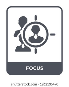 focus icon vector on white background, focus trendy filled icons from Strategy collection, focus simple element illustration