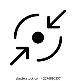 Ilustración de diseño del símbolo del vector de foco