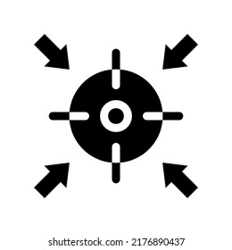 Ilustración de diseño del símbolo del vector de foco