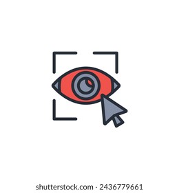 icono de enfoque. vector.Trazo editable.signo de estilo lineal para el uso de diseño web,logo.Ilustración de símbolo.