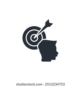 icono de enfoque. Vector. Trazo editable. signo de estilo lineal para uso Diseño web, logotipo. Ilustración de símbolo.