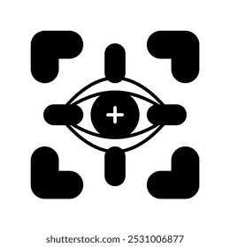 focus icon with white background vector stock illustration