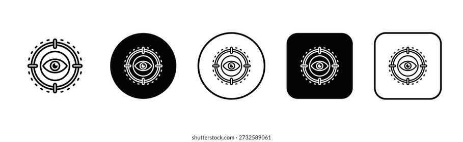 Estilo de fondo blanco y negro del icono del foco
