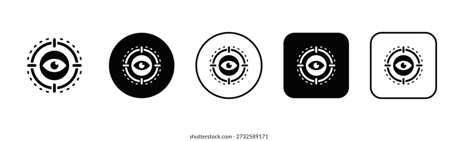 Estilo de fondo blanco y negro del icono del foco