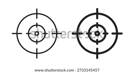 Focus icons designed in filled, outline, line and stroke style