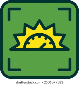 Focus indicator Filled Two Color Vector Icon Design