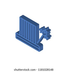 Focus isometric left top view 3D icon