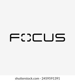 FOCUS LENS CAMERA LETTERING LETTER MARK LOGO VECTOR ICON ILLUSTRATION