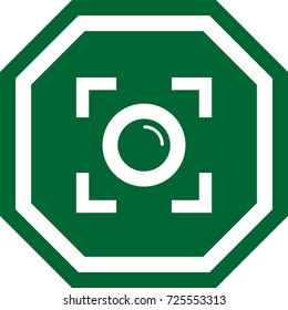 Focus , lens , design of an octagonal sign. square with chamfer