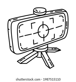 Focus Lens is Part of Broadcasting Activities Hand Drawn Vector Icon Set.
