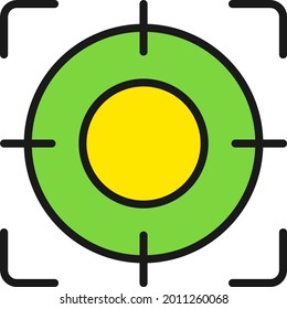 Focus Line Filled Vector Icon Design
