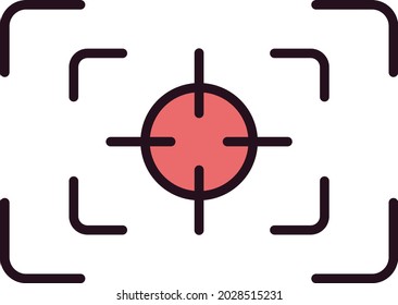 Diseño de iconos vectores rellenos de línea de enfoque