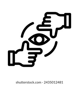 focus line icon illustration vector graphic. Simple element illustration vector graphic, suitable for app, websites, and presentations isolated on white background