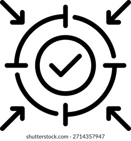 Vector de ilustración de icono de línea de enfoque