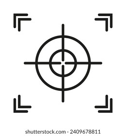 Icono de línea de enfoque. Ilustración vectorial. EPS 10.