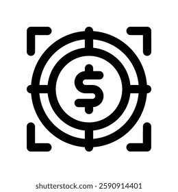 focus line icon. vector icon for your website, mobile, presentation, and logo design.