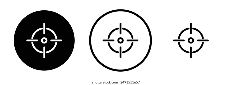 Icono de liner de enfoque colección sobre fondo blanco