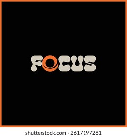 Focus Logo - Bold Retro Typography For Creative Business