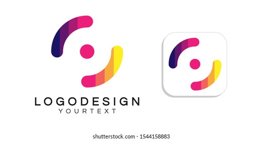 focus logo design. icon vector colorful