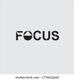 Focus Logo Design Isolated Gray Background Stock Vector (Royalty Free ...