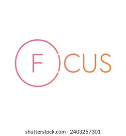 Fokussieren Sie das Logo auf weißem Hintergrund. Schlagwortkonzept