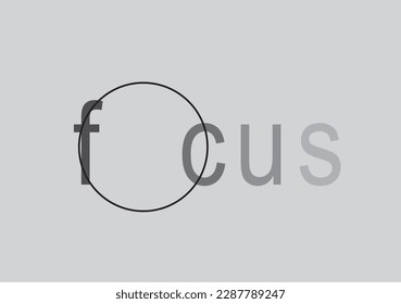 logotipo de enfoque aislado. ilustración vectorial