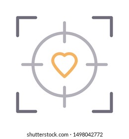 focus love colour line vector icon