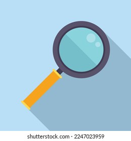 Focus magnifier glass icon flat vector. Work target. Media point