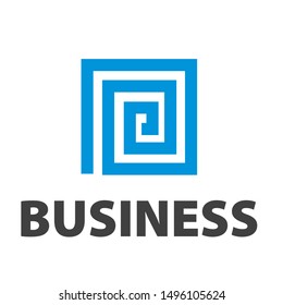 Focus maze solutions concept elements icon logo