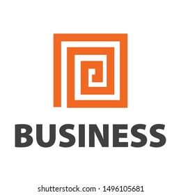 Focus maze solutions concept elements icon logo