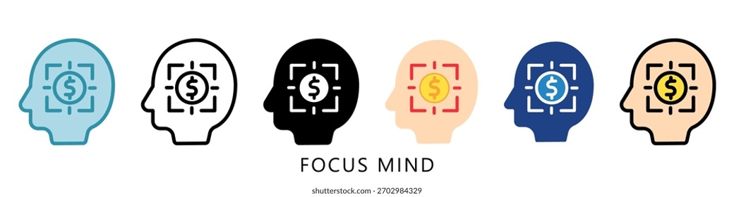 Focus Mind Mini Illustration Icon. Use For Modern Concept, Print, Ui, Ux Kit, Web And App Development. Vector Related To Business Finance, Management And More
