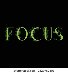 "Focus , Minimalist Typography Design Concept"