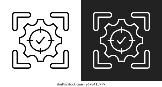 Focus Mode icon of a flat style vector