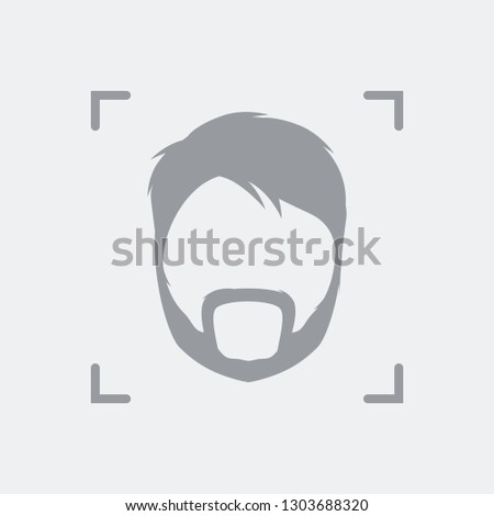 Focus on anonymous bearded face