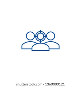 Focus on avatar line icon concept. Focus on avatar flat  vector symbol, sign, outline illustration.