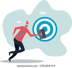 Konzentrieren Sie sich auf Geschäftsziel, das Festlegen Ziel für Motivation, Zielpublikum für Werbung oder Zweck für die Karriereentwicklung.über einen Mann und sein Leben.