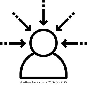 focus on customer icon vector illustration