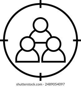 focus on customer icon vector sign