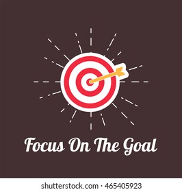 Focus on the goal. Aim, target. 