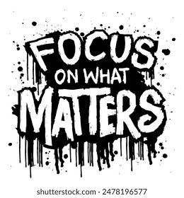 FOCUS ON THE MATTERS. Inspiring Creative Motivation Quote.