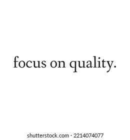 focus on quality text on white background.