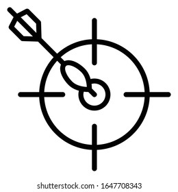 Focus on Target Concept, hrm symbol on white background, employee goal vector icon design