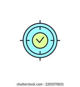 focus on task line icon. Simple element illustration. focus on task concept outline symbol design.