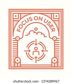 FOCUS ON USER ICON CONCEPT