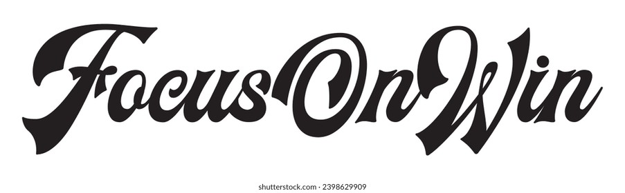 focus on win text on white background.