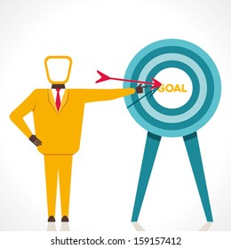 focus on your aim concept vector