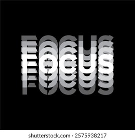 focus on your goal graphic design vector illustration